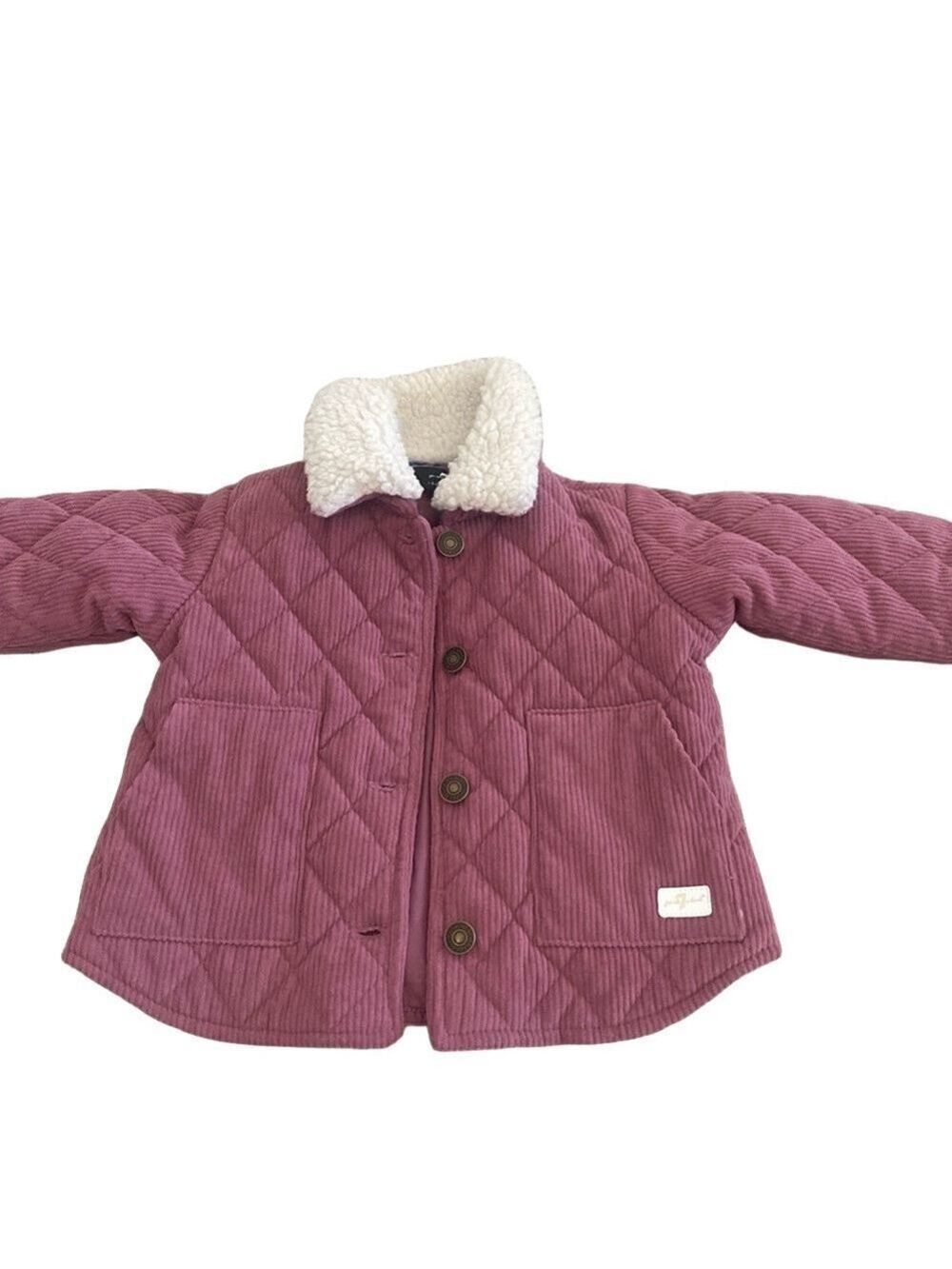 7 FOR ALL MANKIND GIRLS ROSE PALE JACKET 18M button front